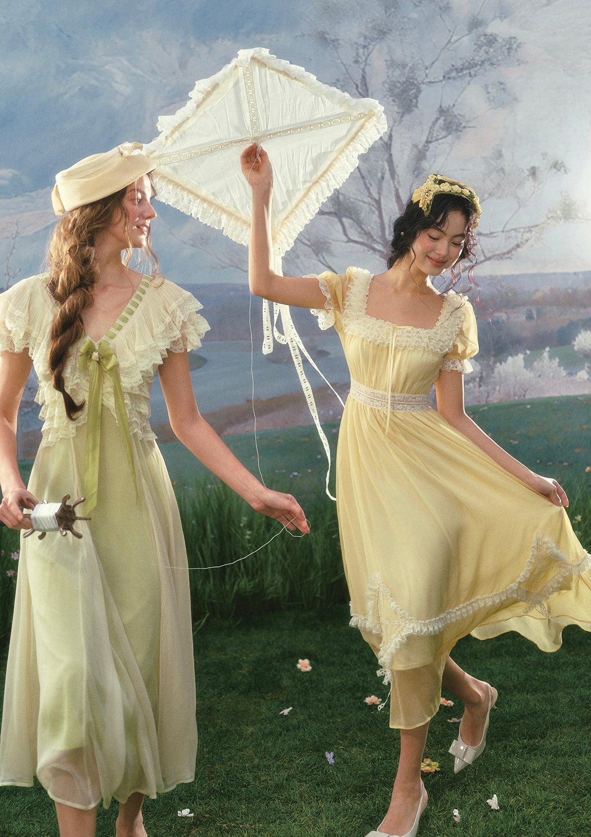 (US Exclusive)Yellow Kite Dress