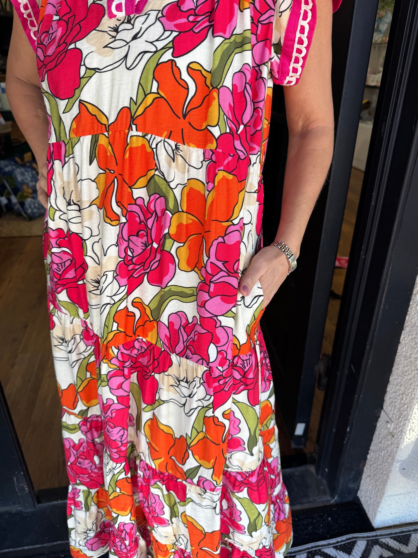Nora Dress - Tea Berry Mix