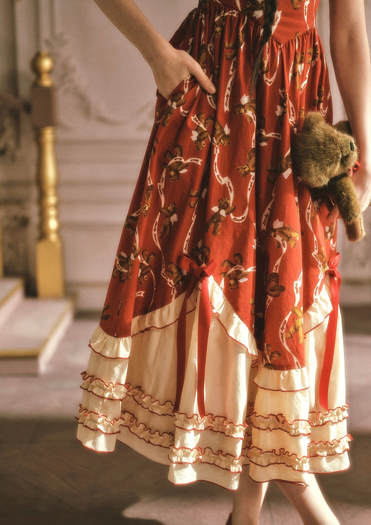 (US Exclusive)Teddy Tomato Sauce Dress