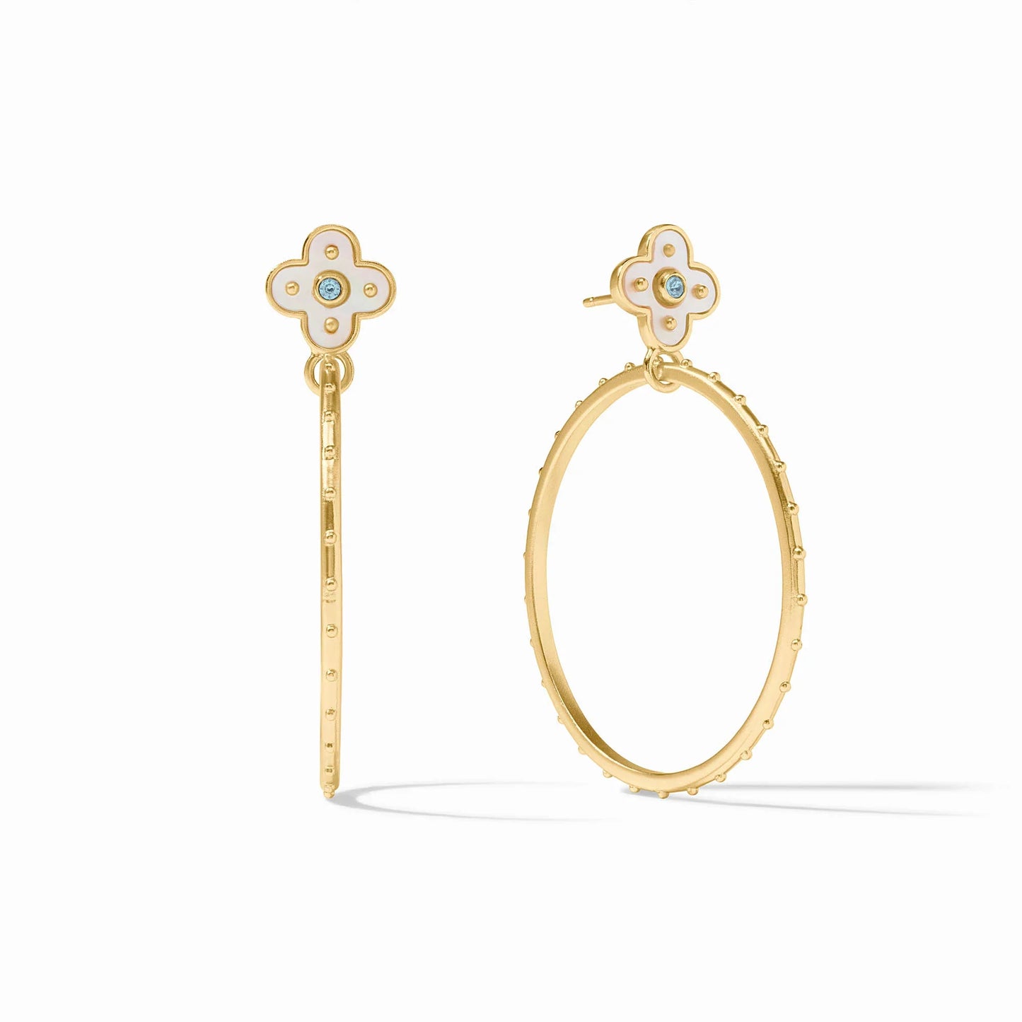 Colette Statement Earring - Chalcedony Blue
