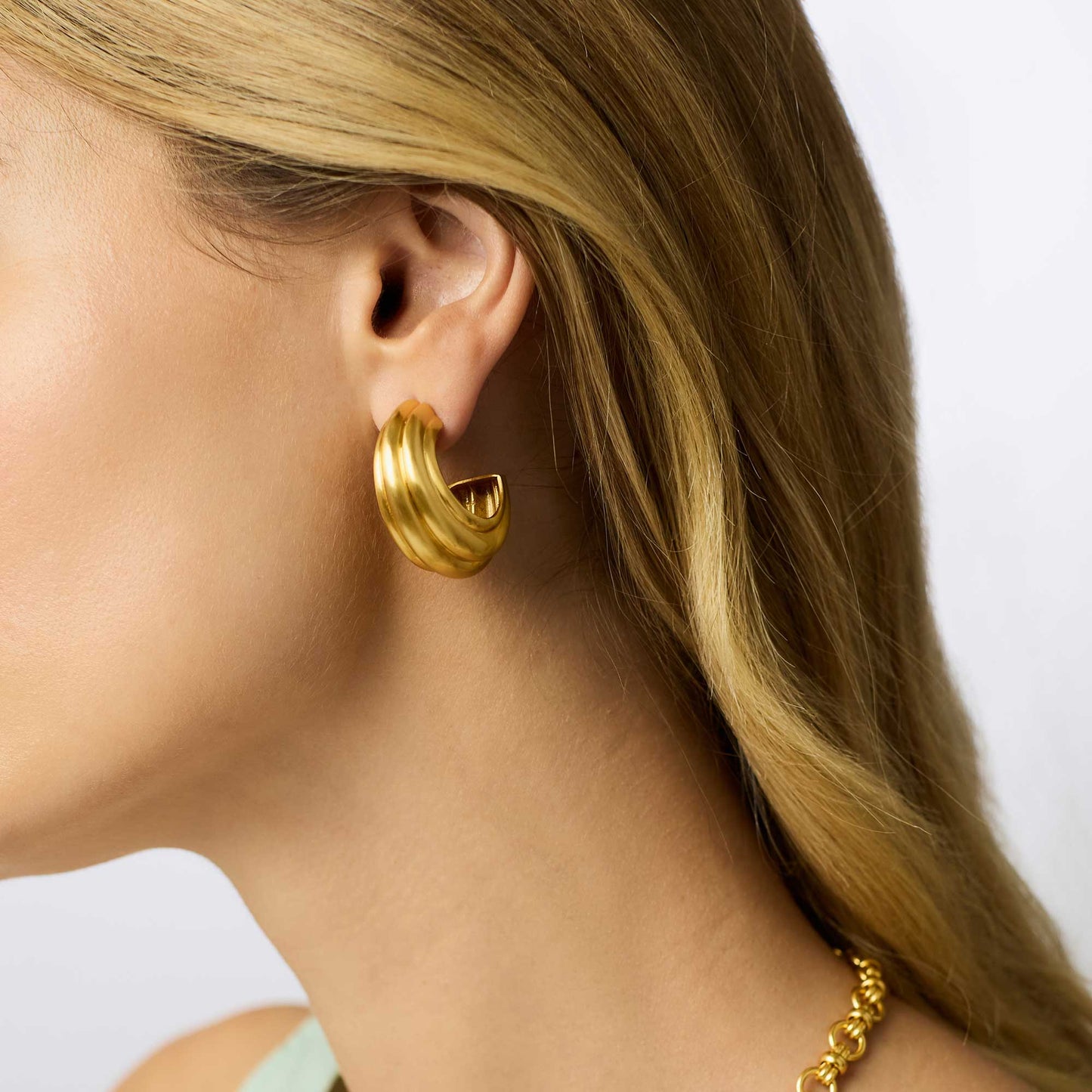 Portofino Statement Hoop - GoldTS