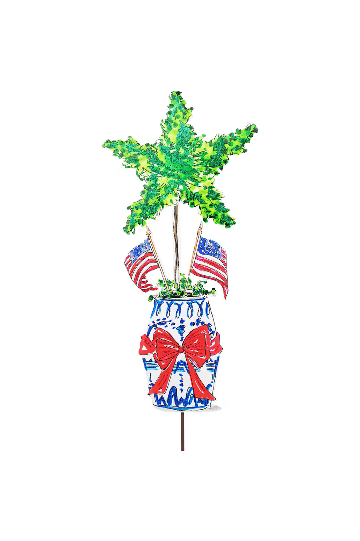 Beck's Boxwood Star Pot Medium