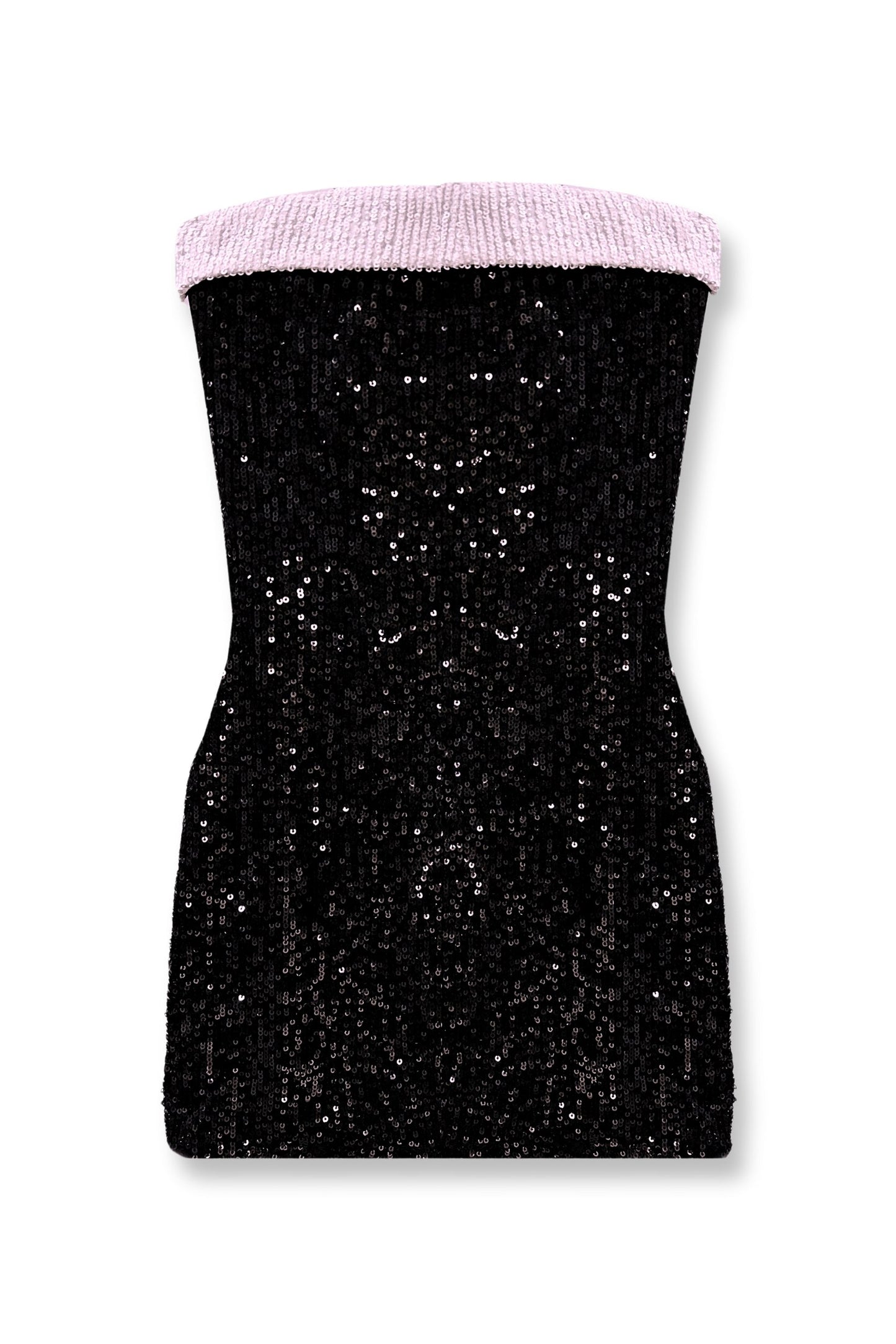 TWEEN STAR FULL SEQUIN DRESS W/ CONTRAST BAND