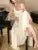 Elegant Dresses for Women Ruffles Evening Party Dress Sleeveless Square Collar A Line Solid New Summer Prom Robe Korean Vestido
