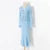 Ruffle Slim Knitted Dress Women’s V Neck Long Sleeve Mermaid Long Dresses Elastic Button Patchwork Elegant Party Dress