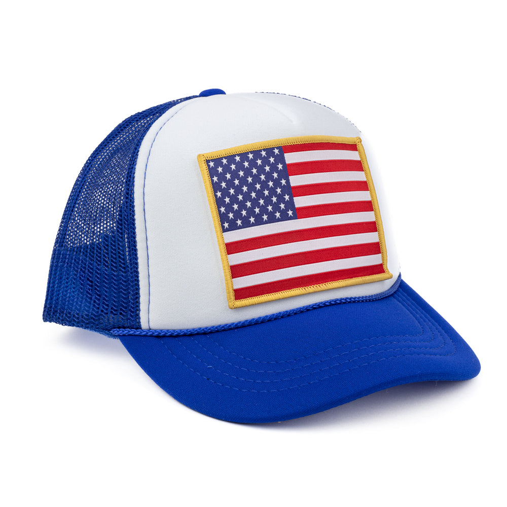 Kids American Flag Trucker Hat
