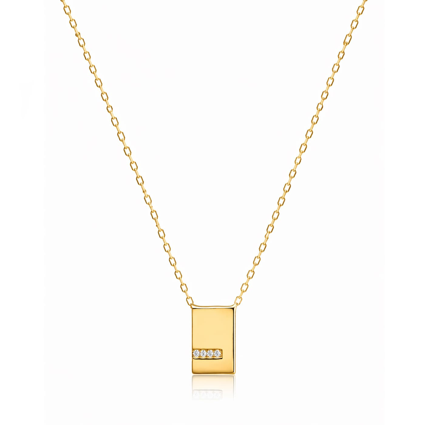 CZ Pendant Necklace (11.5mm)