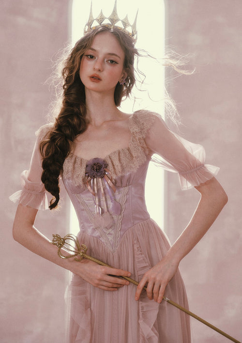 （US Exclusive）Violet Mandarin Duck Princess Corset Dress