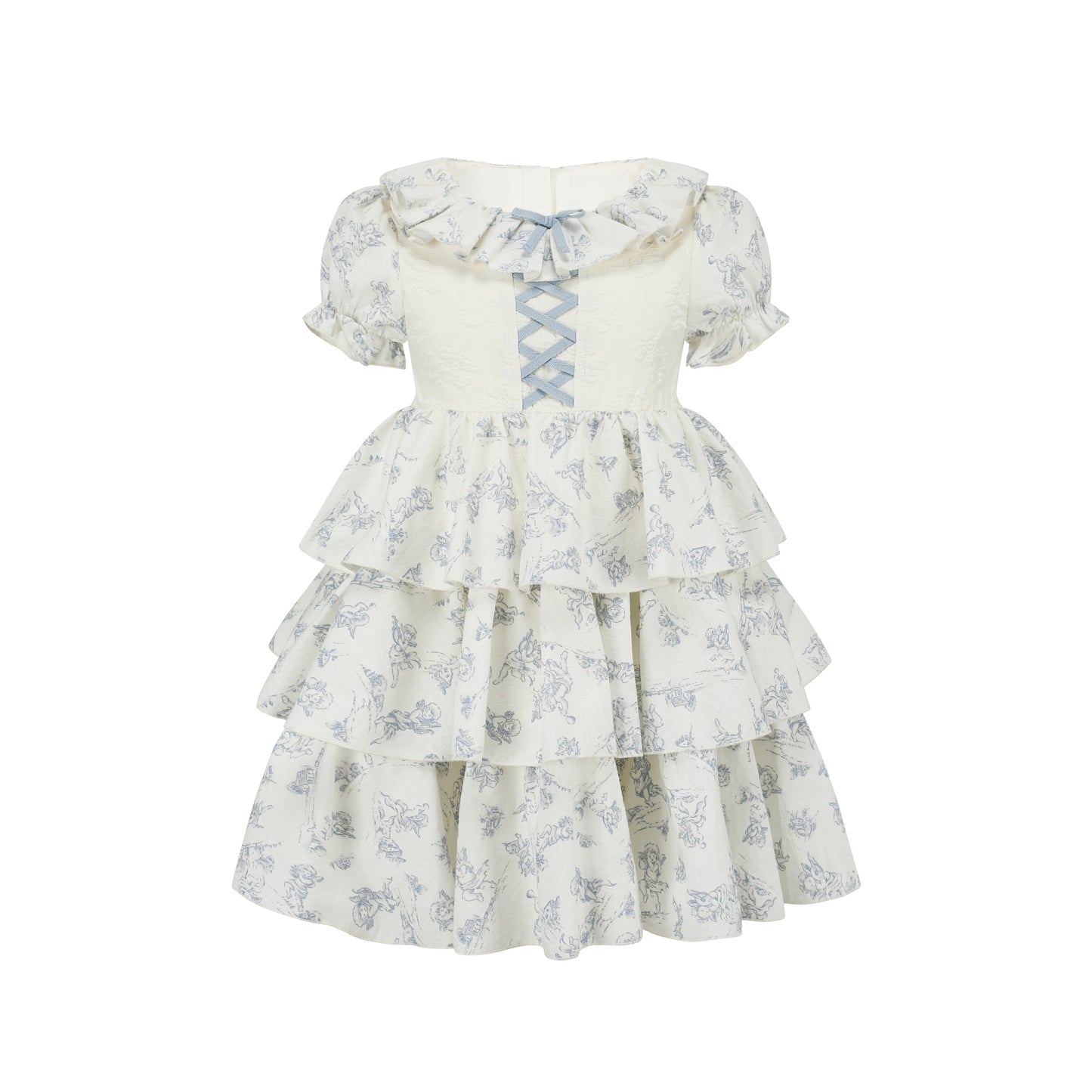 Toddler Girl Blue Dollhouse Corset Dress