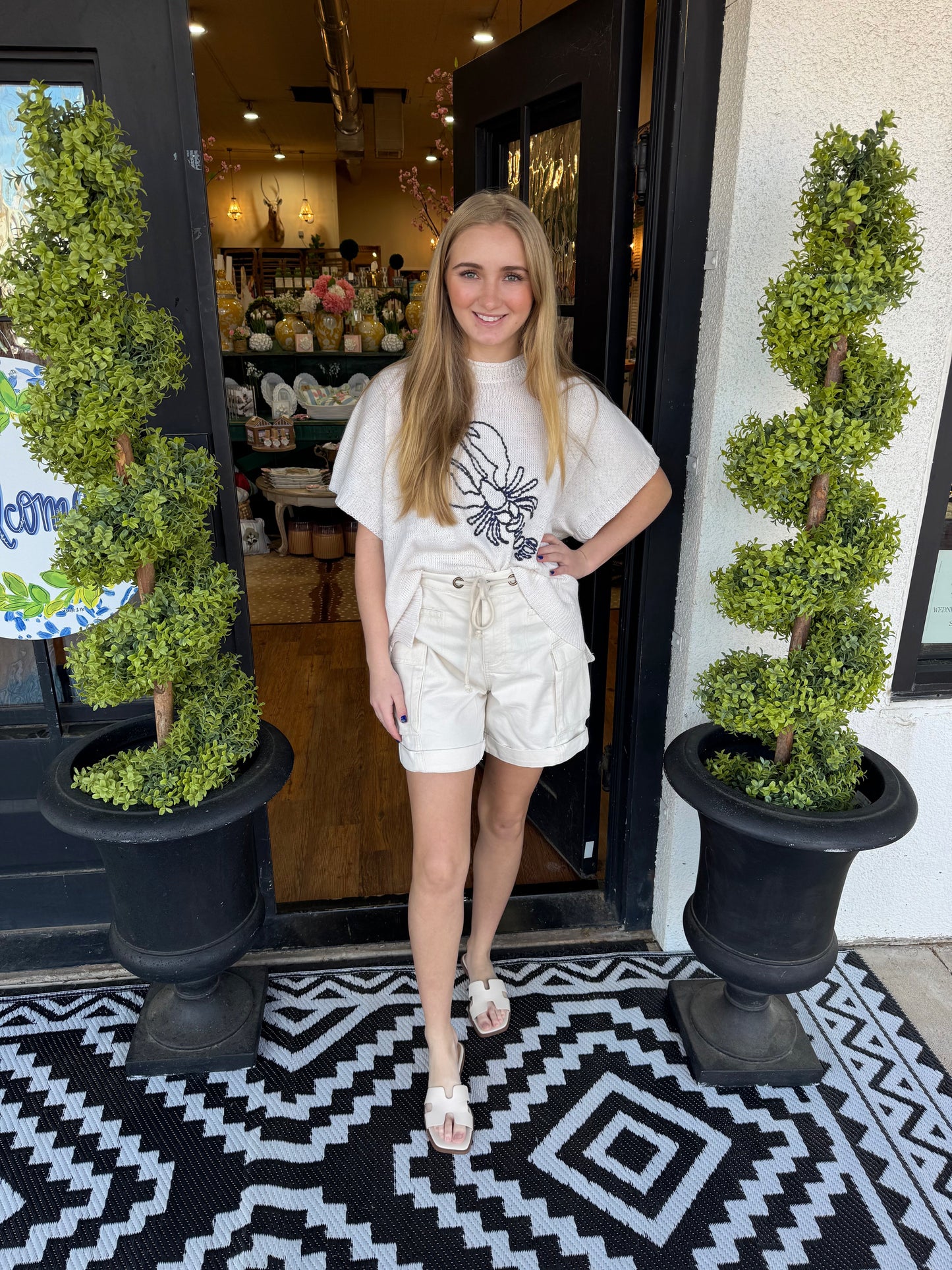Jenna Shorts - Ecru
