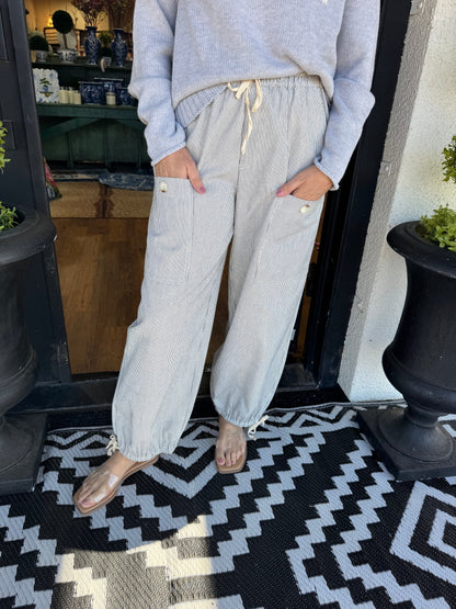 Jersey Pant - Black/Natural