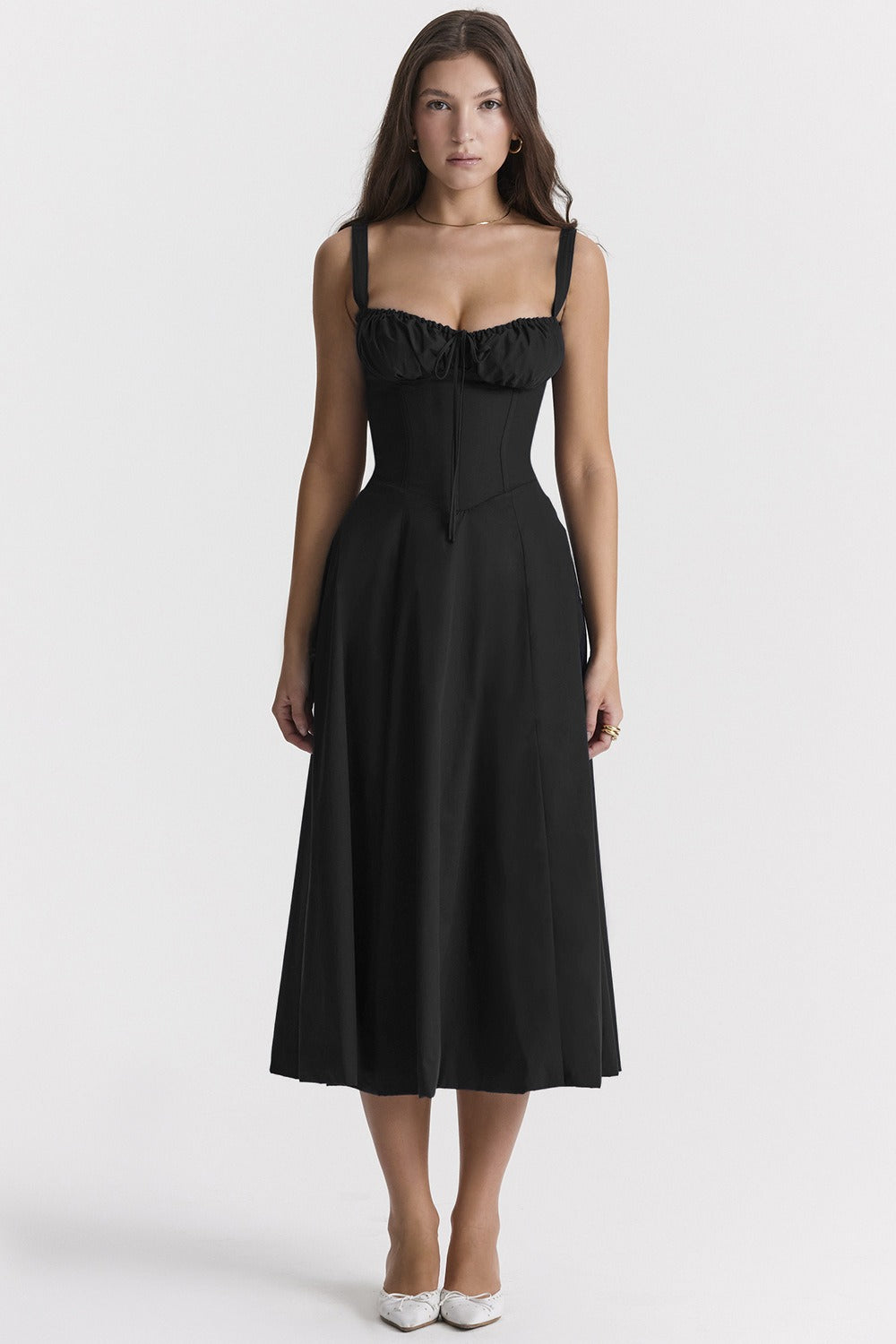 Side Slit Spaghetti Strap Romantic Prom Dress