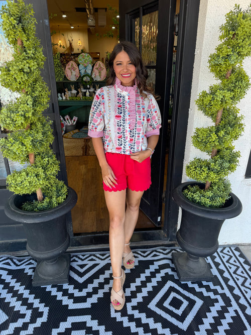 Beth Shorts - Red
