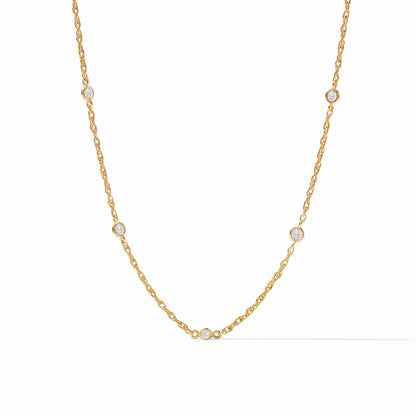 Celeste Delicate Station Necklace - Cubic Zirconia - OS