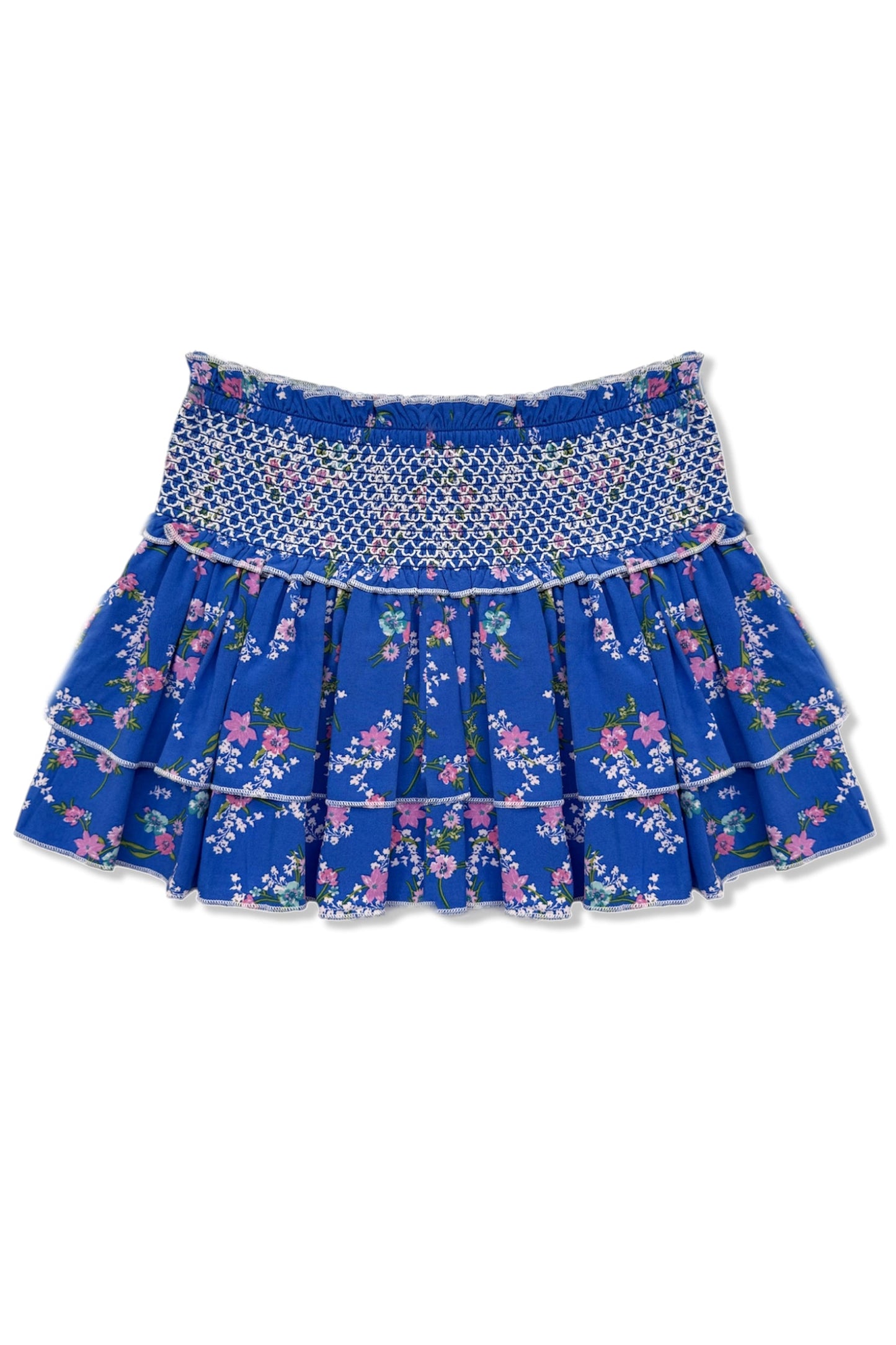TWEEN DOMINIQUE PRINTED SMOCKED WAIST RUFFLE SKORT - FINAL SALE