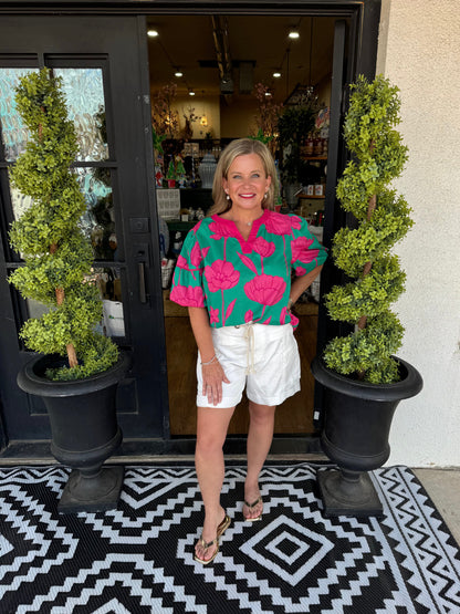 Catherine Top - Green Mix