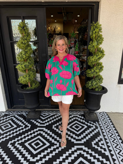 Catherine Top - Green Mix