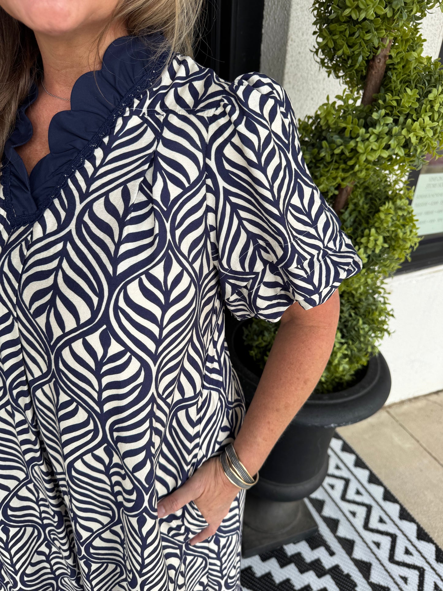 Lydia Dress - Navy