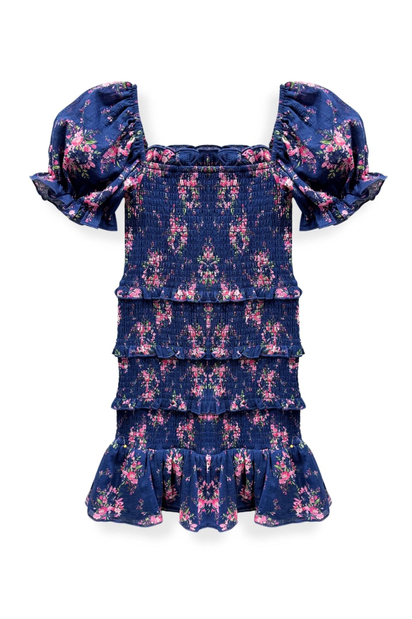 TWEEN LAILA PRINTED SMOCKED PUFF SLEEVE DRESS - FINAL SALE