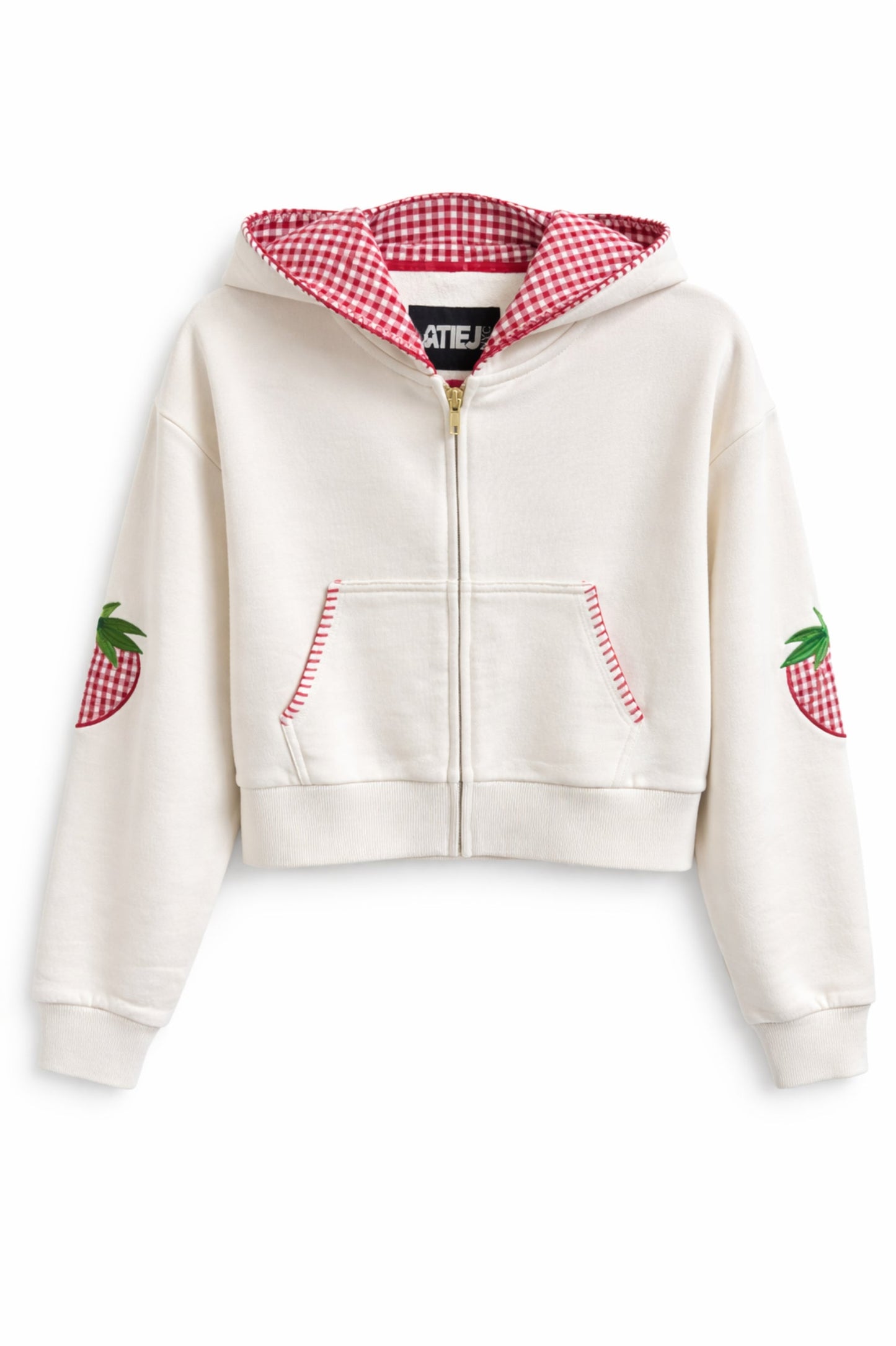 TWEEN LEAH APPLIQUE CROP ZIP