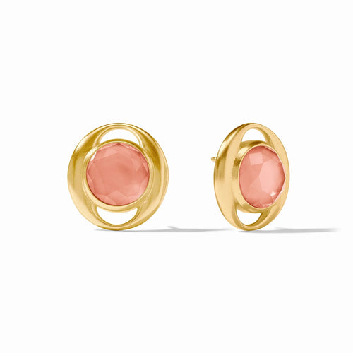 Laguna Stone Stud - Iridescent Melon