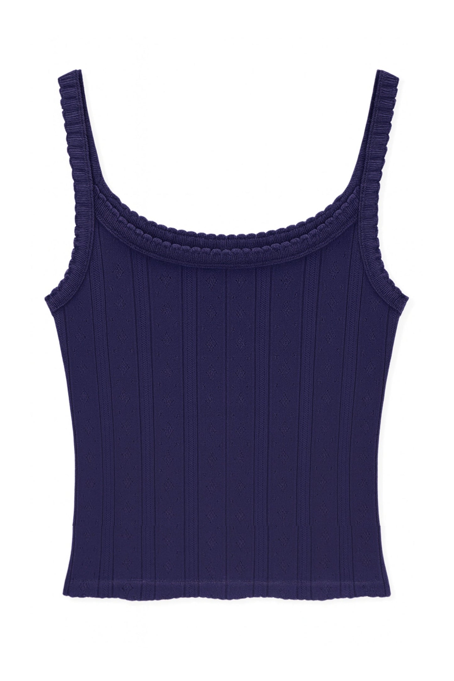 TWEEN MARINA SOLID POINTELLE TANK TOP
