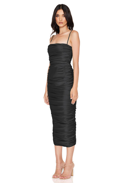 Nookie Pallisade Midi Dress - Black