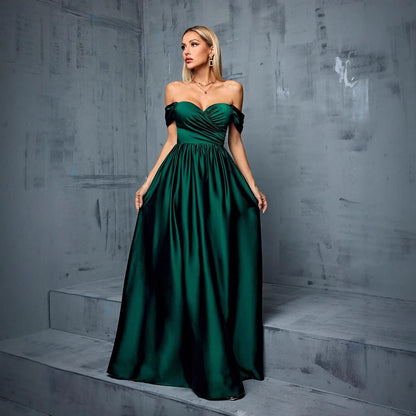 Ball Tube Top Evening Dress Christmas Party Dress off Shoulder Stage Chorus Costume