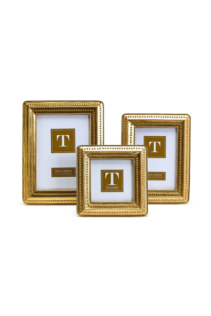 Gold Beaded Edge Photo Frame