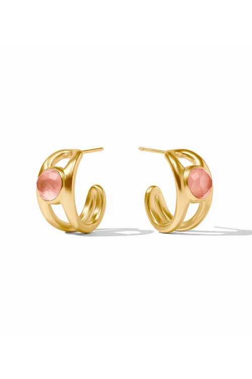 Laguna Stone Hoop - Iridescent Melon
