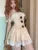 Y2K Lace Patchwork Princess Birthday Party Dress Ruffles A-line Spaghetti Strap Short Dresses for Women One Piece Prom Vestido