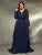 plus size V-neck irregular cross folding long sleeve toothpick fold sequin long skirt Evening gown PROM dress Party dress