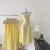 French Vintage Strap Birthday Party Dress High Split Lace-up Summer Off Shoulder A-line Sleeveless Prom Robe Solid Vestido Mujer