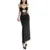 Summer Dress Women Sexy Solid Color Hollow Out Spaghetti Strap Sleeveless Mesh Bodycon Dress Evening Party Dresses