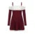 Christmas Dress Women y2k Clothes Contrast Color Cold Shoulder Long Sleeve A Line Mini Dress Evening Party Dresses