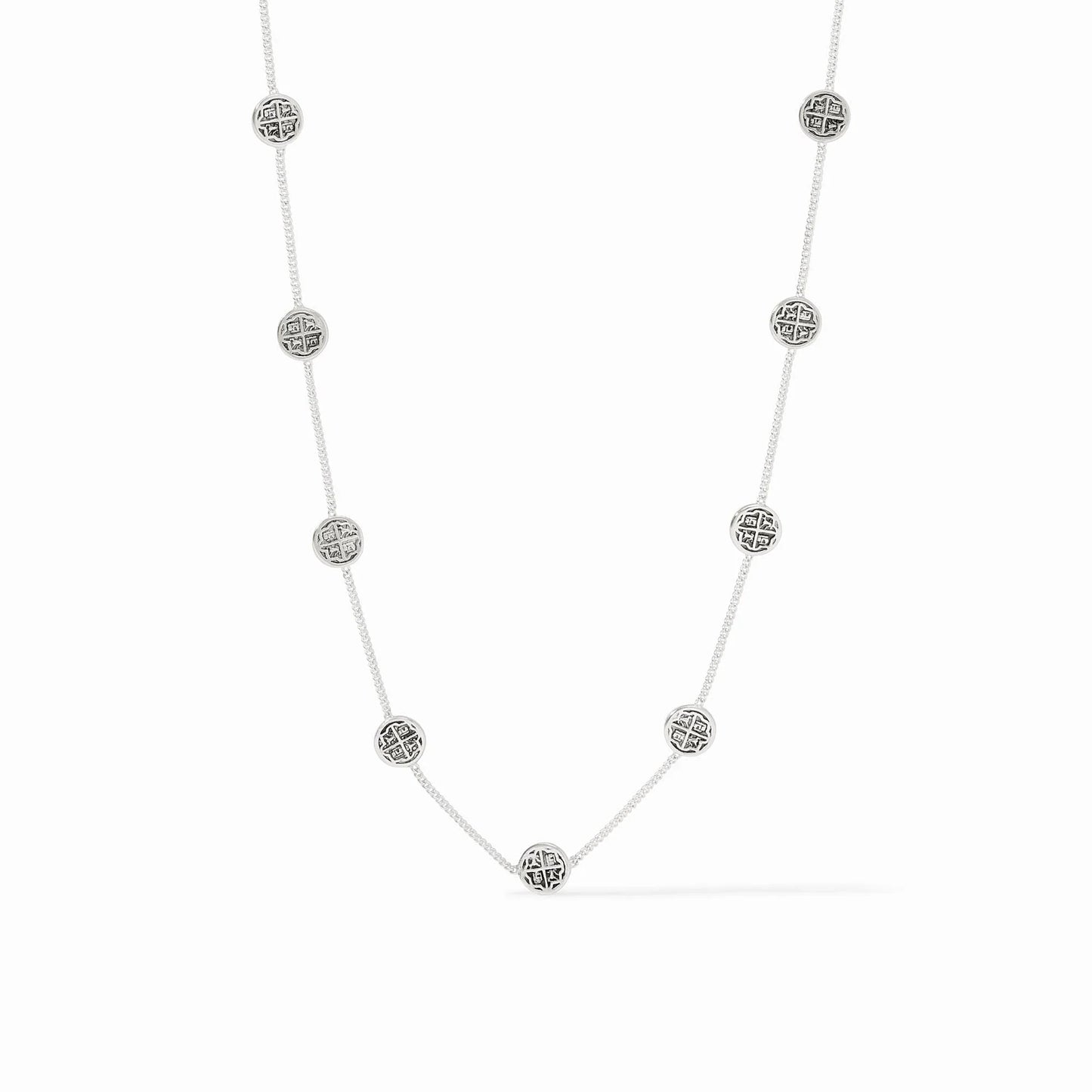 Valencia Delicate Station Necklace - Silver