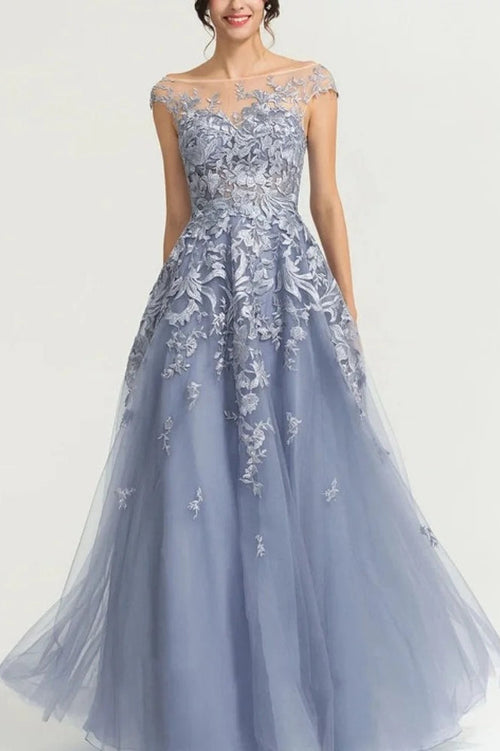 Lace Tulle Ball Gown Prom Dress