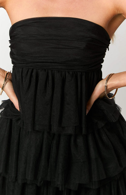 Bria Girl Black Mini Party Dress