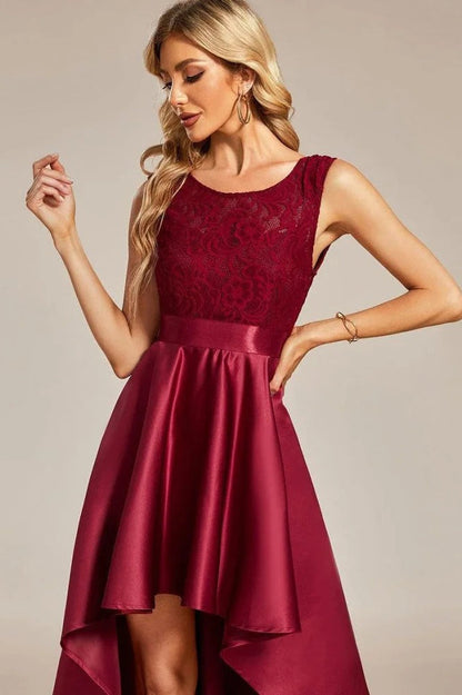 Blush Ruffled Hem Prom Dress