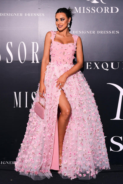 Square Neck Sleeveless Maxi Boho Prom Dress