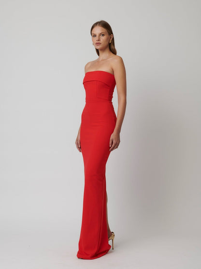 Monroe Gown - Cherry Red