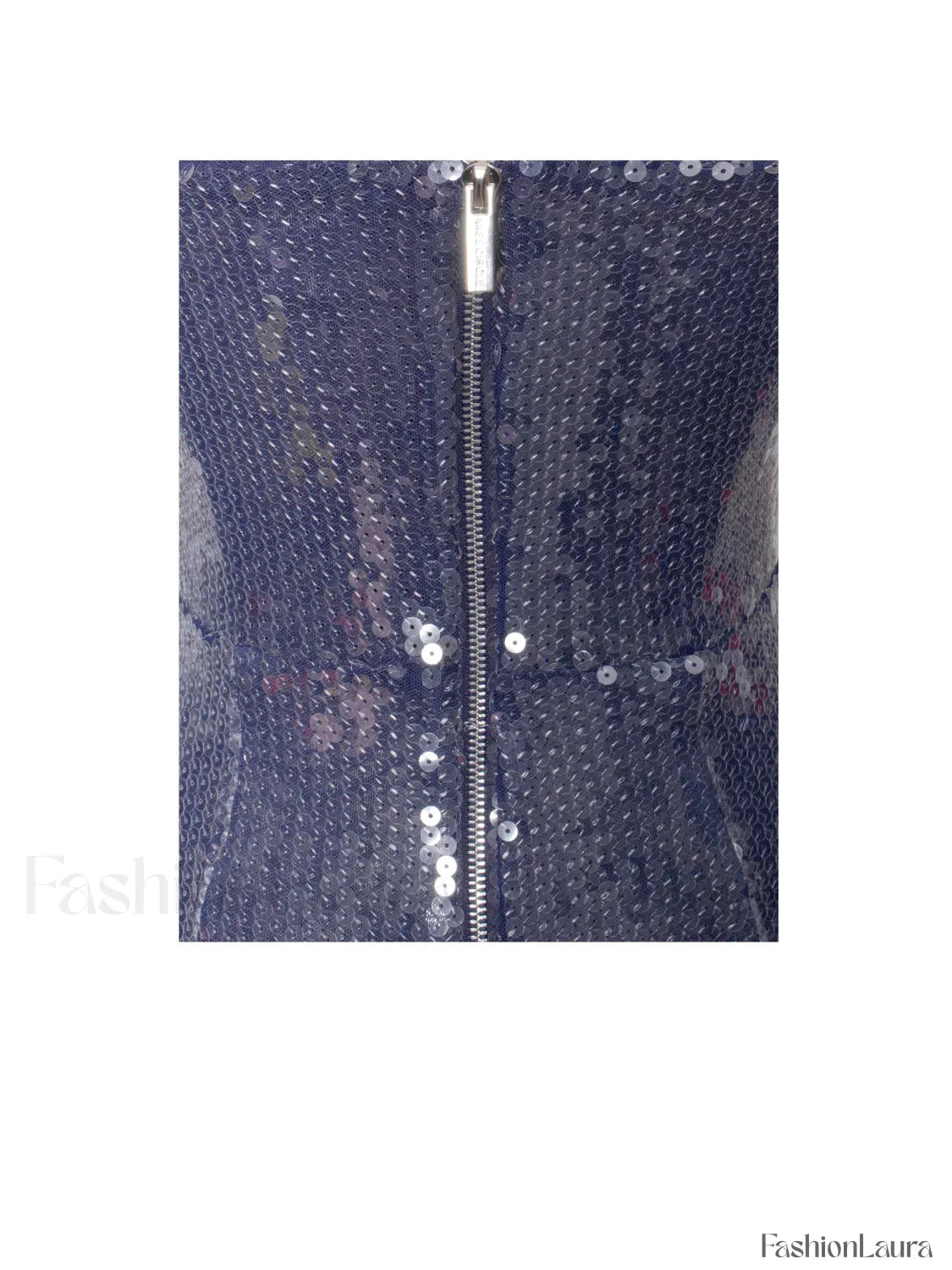 Ramona Navy Sequin Strapless Graceful High Slit Maxi Dress
