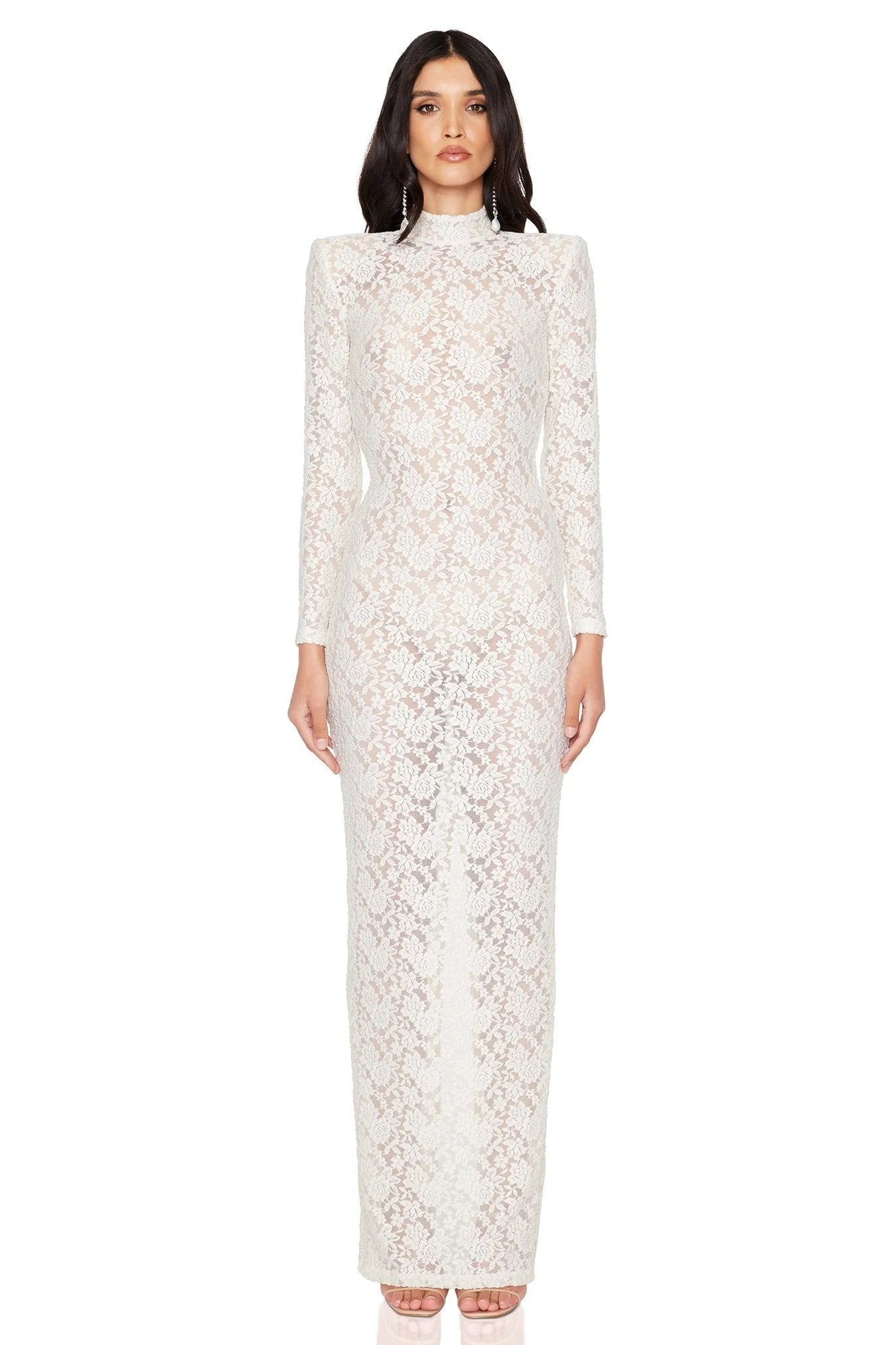 Nookie Roxana Long Sleeve Gown - Ivory