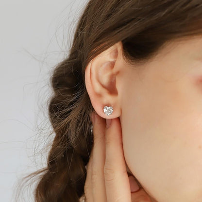 Glass Heart Studs